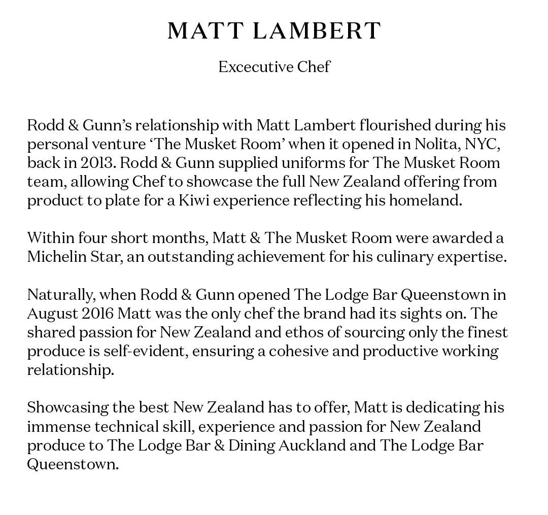 Meet Matt Lambert - Chef/Owner, The Musket Room
